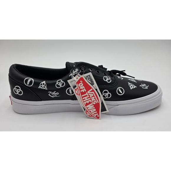 Vans Era Led Zeppelin 50th Anniversary Black Leather Sneakers Men's 11 RARE - Picture 3 of 14